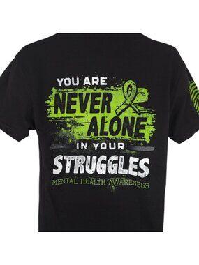 Til Valhalla Project T Shirt Mens Size Medium Black You Are Never Alone TVP